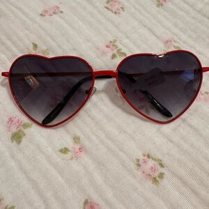 Heart-Shaped Red Sunglasses